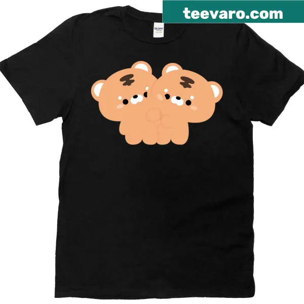 Cute illustration of a couple of tigers on a T-shirt