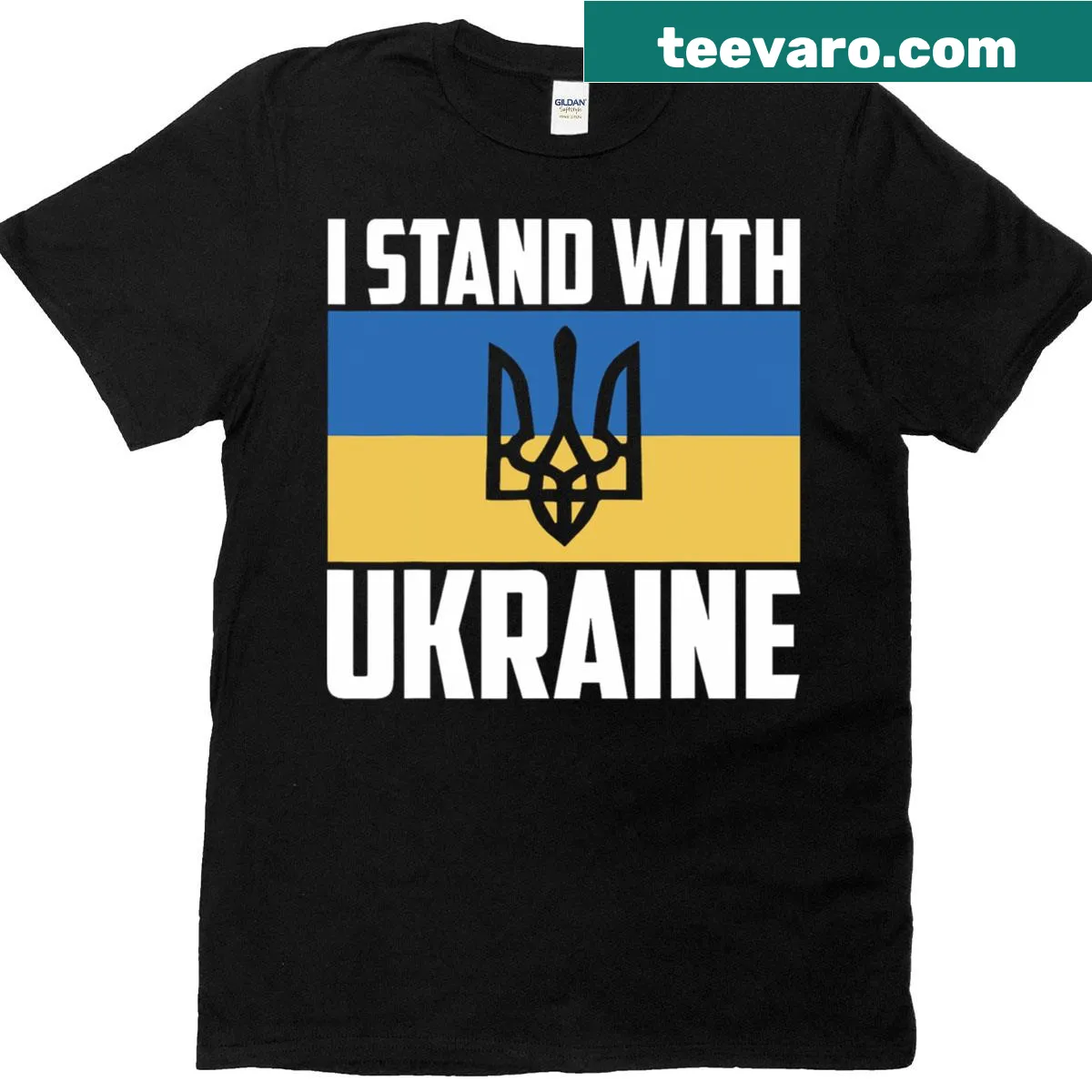 Vintage-style t-shirt with a map of Ukraine and the flag. — on a men's t-shirt