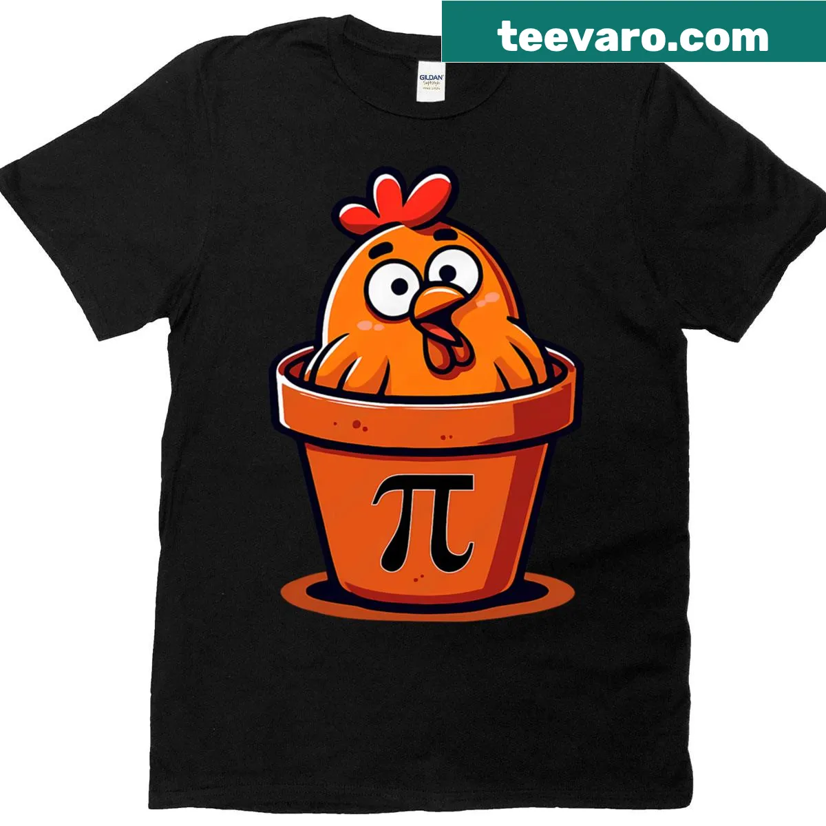 T-shirt with the humorous phrase 'Chicken Pot Pi' for Pi Day — on a men's t-shirt