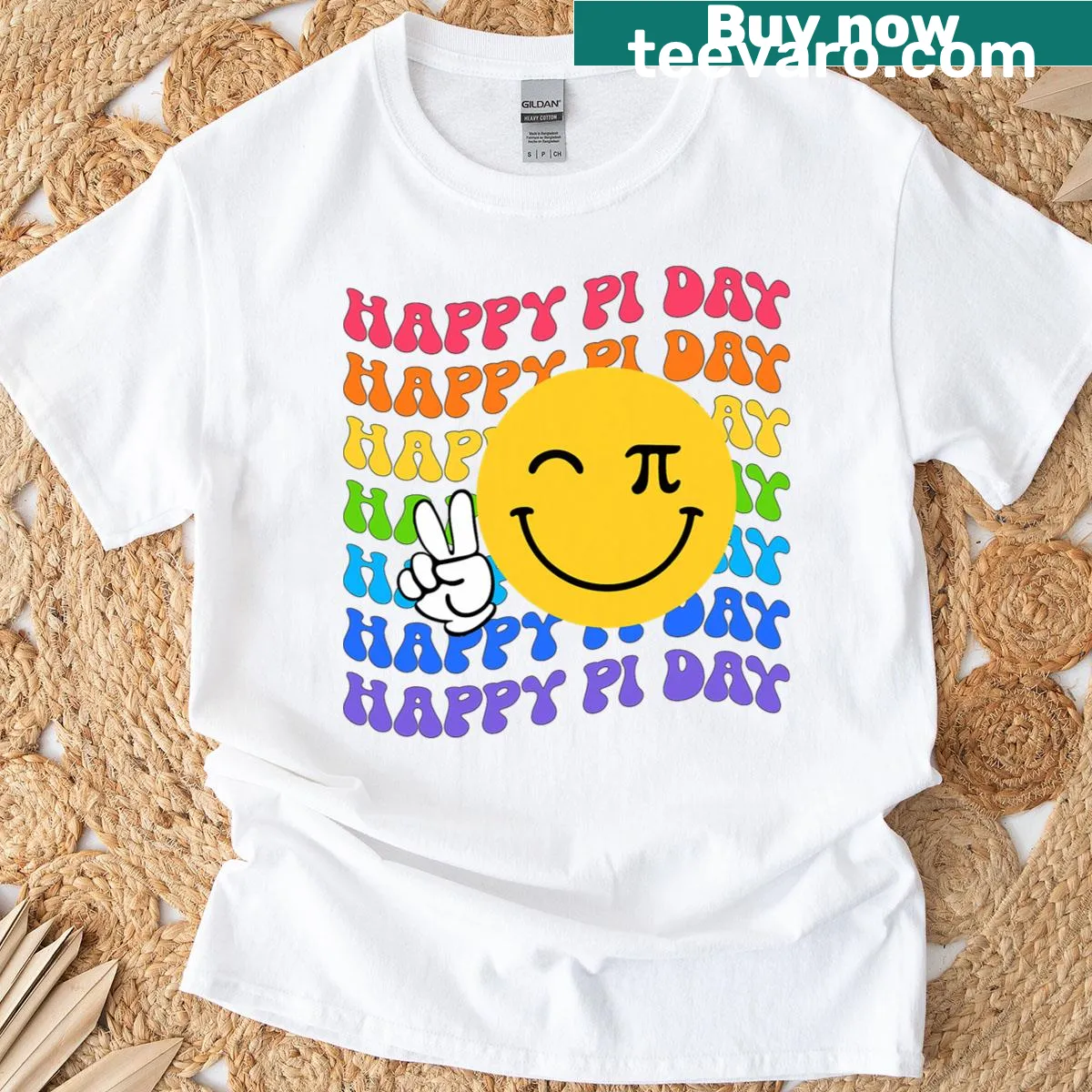 Fun Pi Day themed T-shirt for teachers featuring the number 314 — on a men's t-shirt