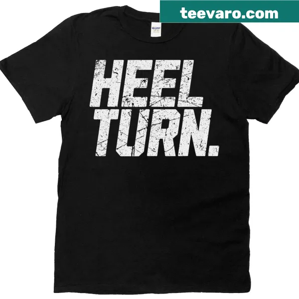 Funny wrestling themed T-shirt for men with 'Heel Turn Pro Wrestling' text
