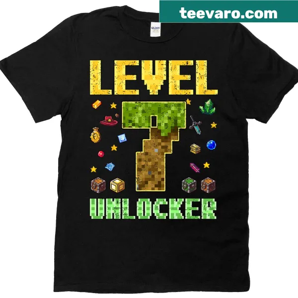 Birthday T-shirt for kids celebrating turning 7