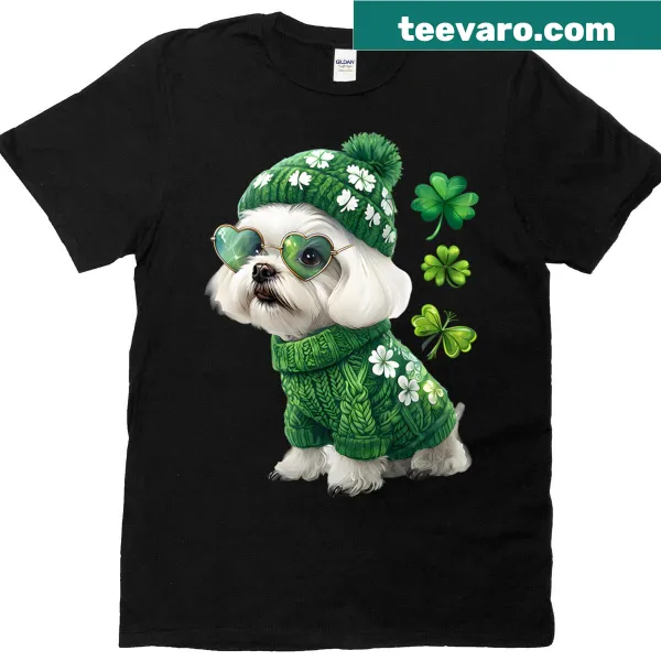 Maltese flag and shamrock St. Patrick's Day t-shirt