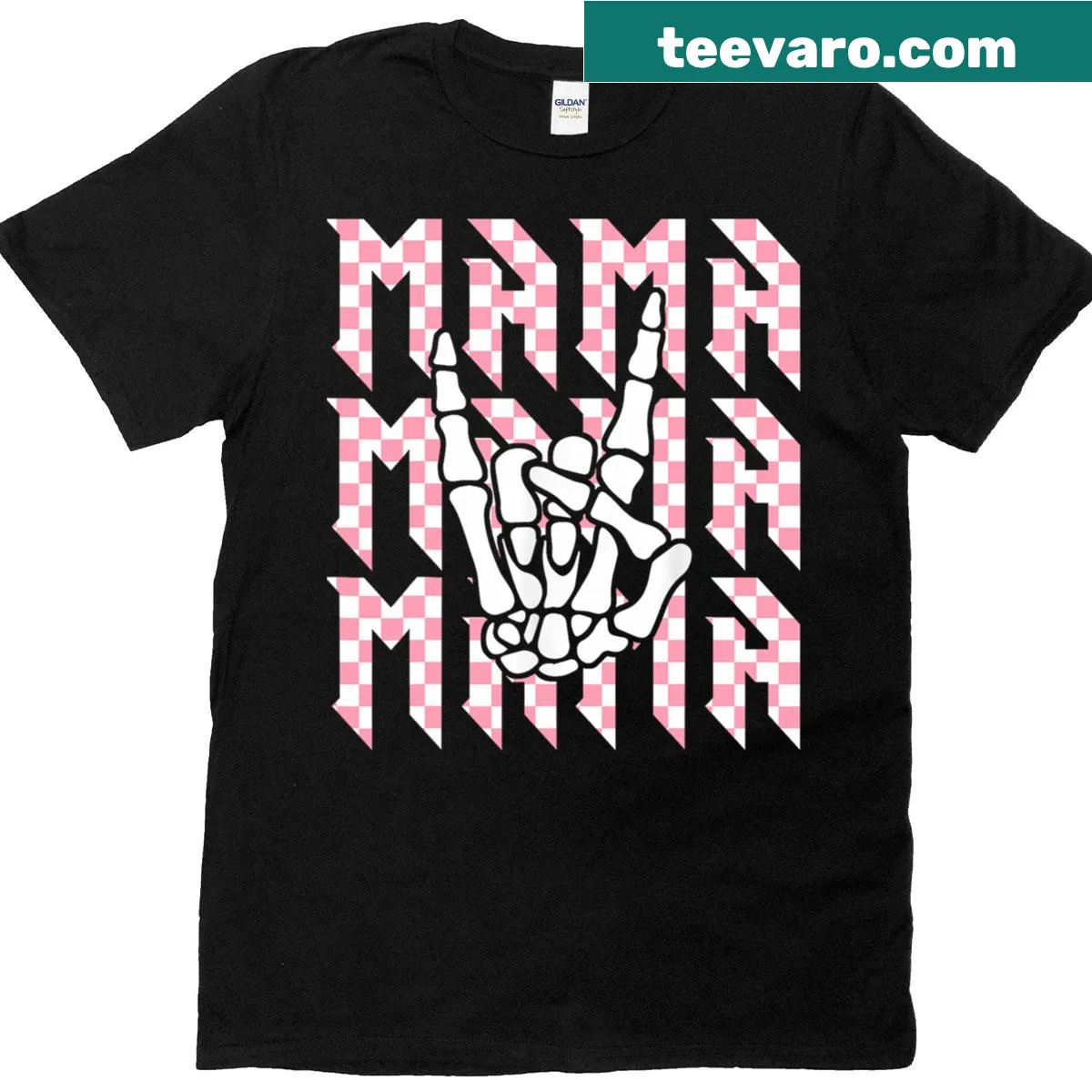 Playful 2nd birthday t-shirt for mom with checkered design — on a men's t-shirt