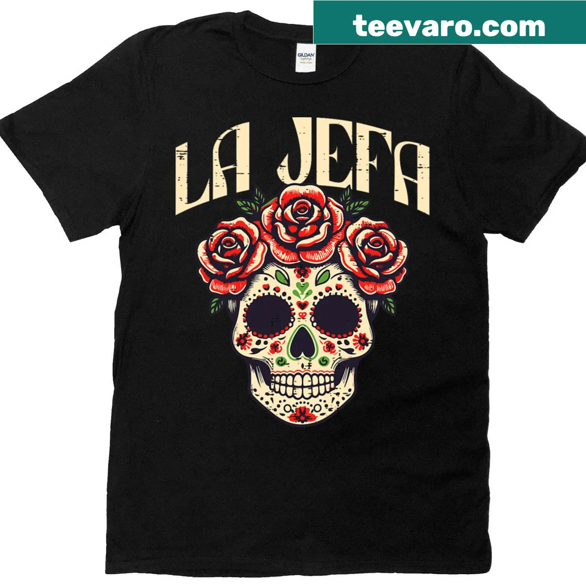 Kids T-shirt with Mexican sugar skull design for Cinco de Mayo — on a men's t-shirt