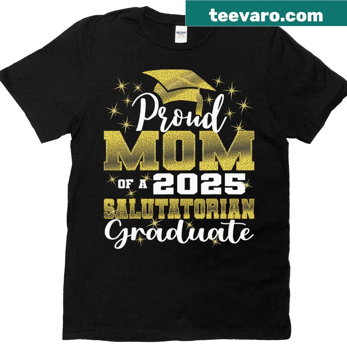 T-shirt celebrating a proud mom of a salutatorian graduate — on a men's t-shirt
