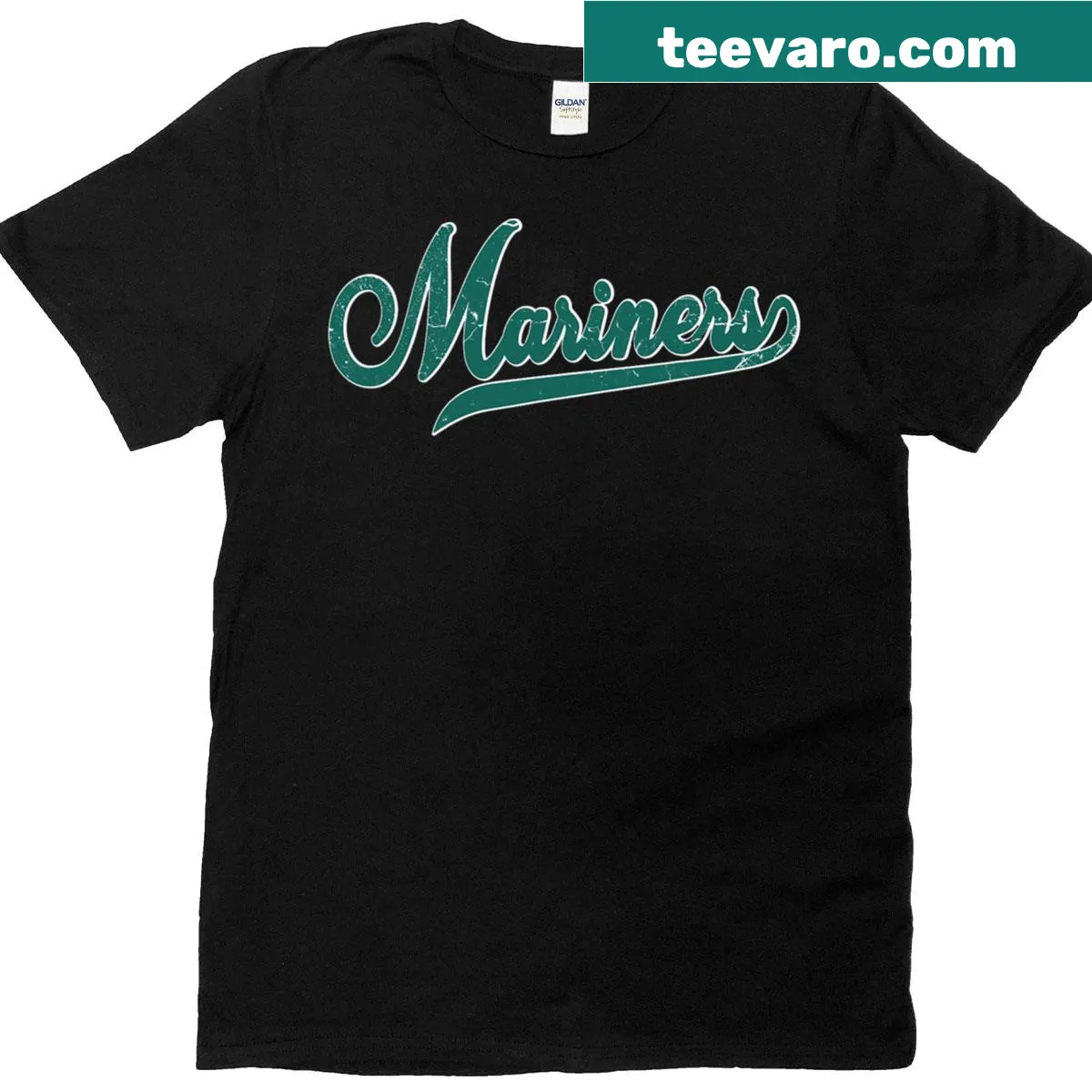 Vintage Mariners T-shirt featuring team name — on a men's t-shirt