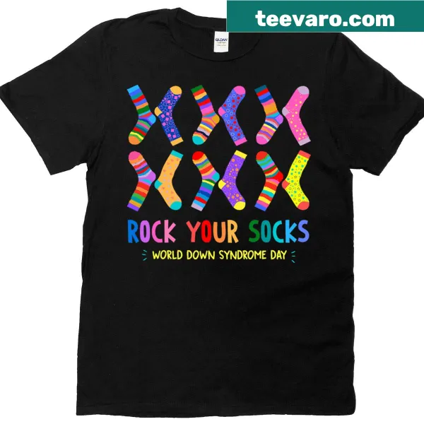 Kids t-shirt for Down Syndrome Awareness Day featuring 'Rock Your Socks'