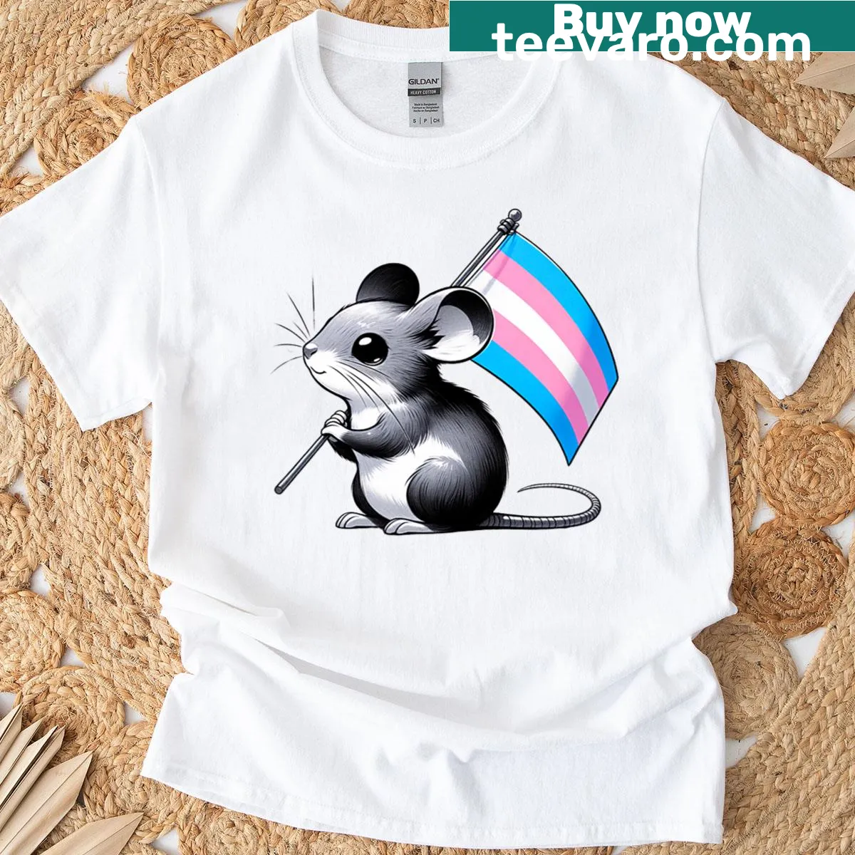 T-shirt stating Transgenic Mice Are Not Transgender Mice — on a men's t-shirt