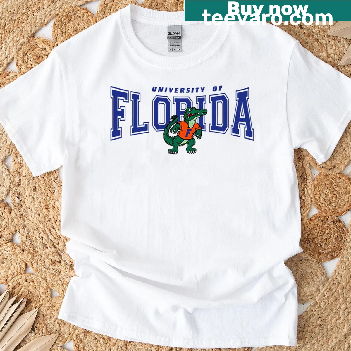 Vintage Florida t-shirt with playful graphic design for kids — on a men's t-shirt