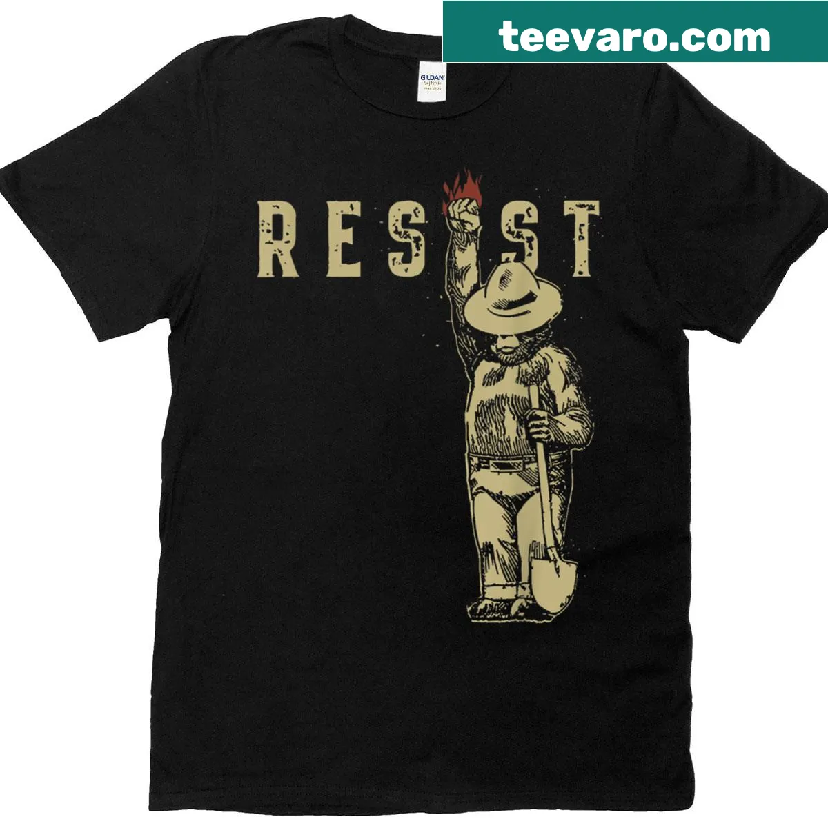Vintage Smokey Bear T-shirt promoting forest conservation. — on a men's t-shirt