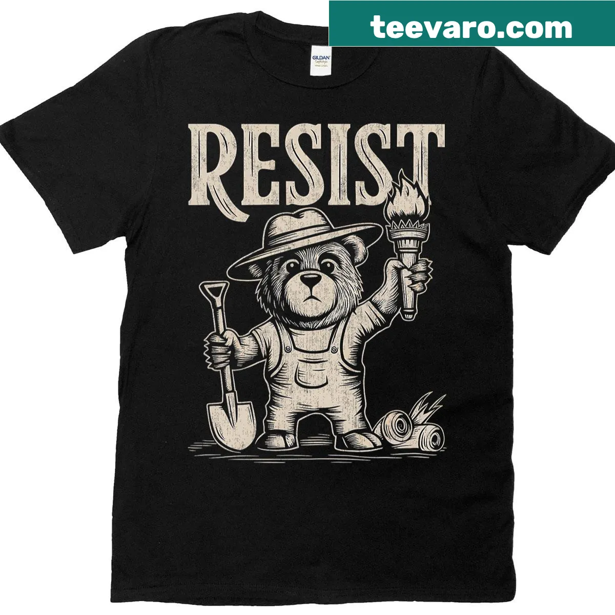 Vintage Smokey Bear graphic T-shirt promoting conservation. — on a men's t-shirt