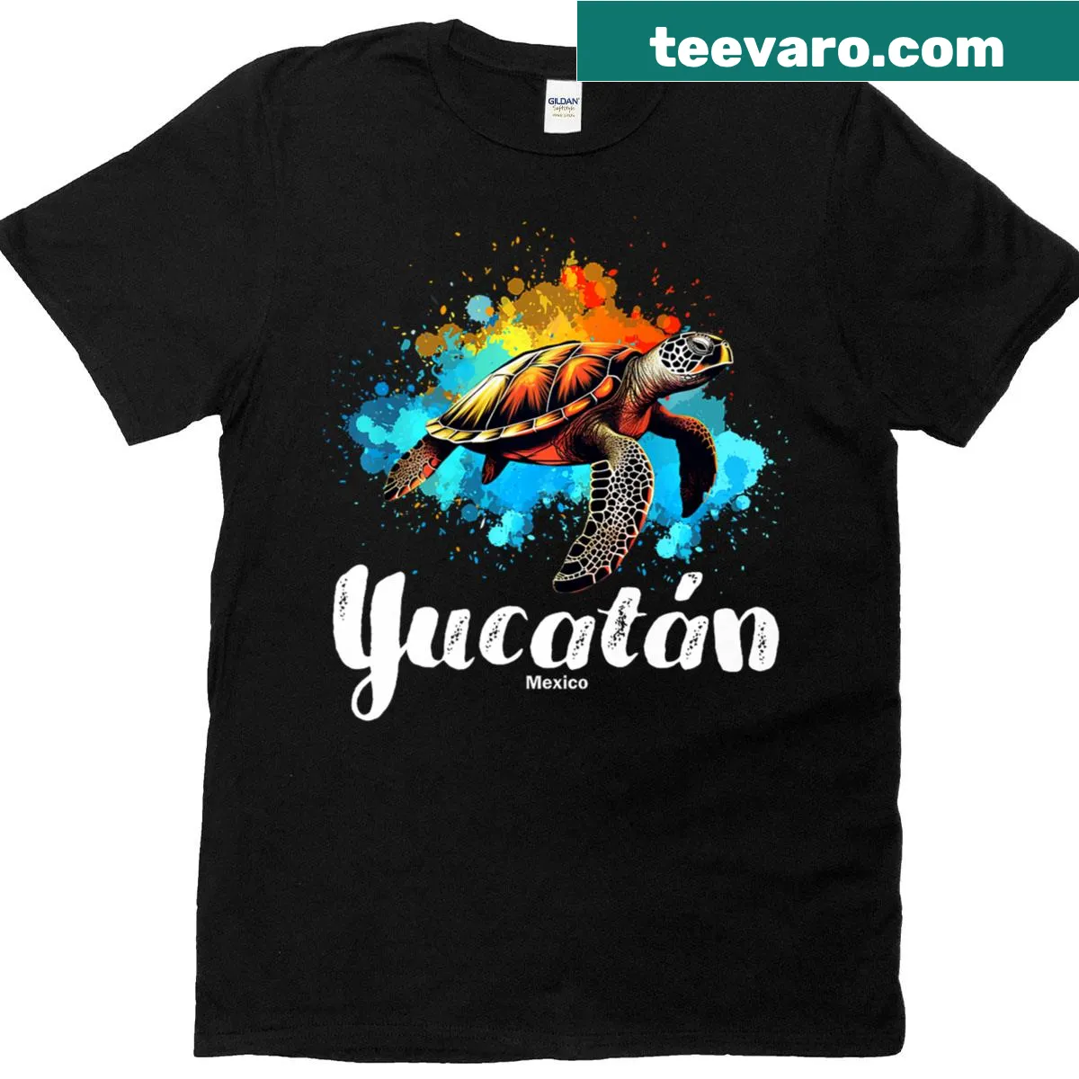 T-shirt featuring 'Yucatan Mexico Souvenir' in a stylish font celebrating travel — on a men's t-shirt