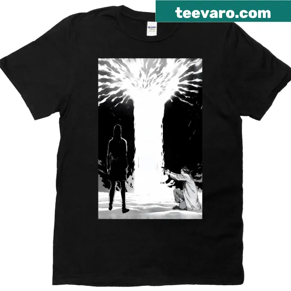 T-shirt featuring Aot and Monster crossover design