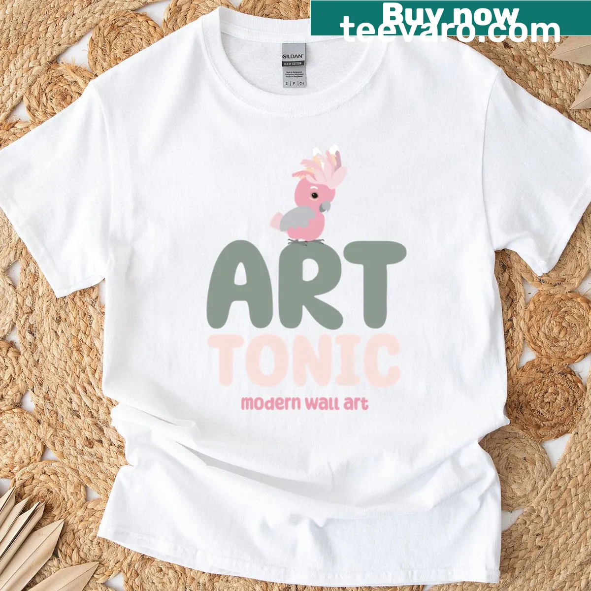 Minimalist Art Tonic logo printed on a T-shirt — on a men's t-shirt