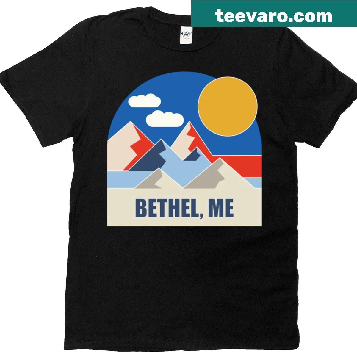 Vintage-style Bethel emblem t-shirt with a nostalgic design — on a men's t-shirt