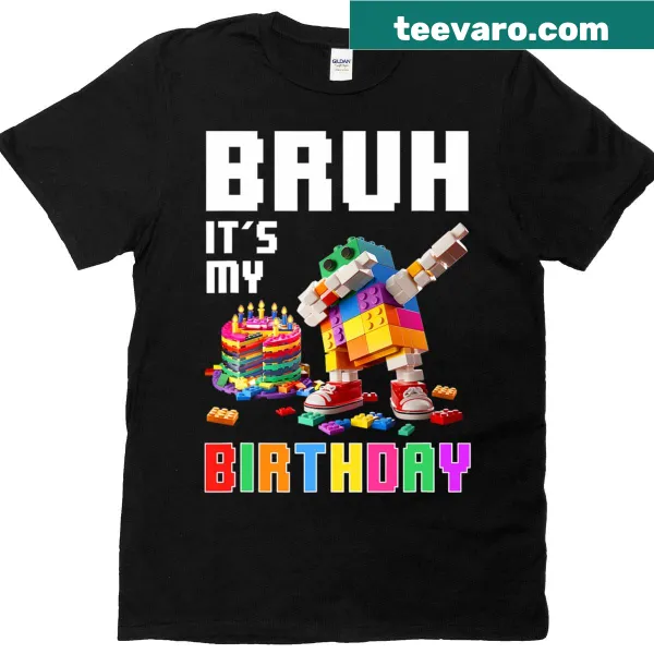 Master builder dabbing graphic t-shirt for birthday celebrations