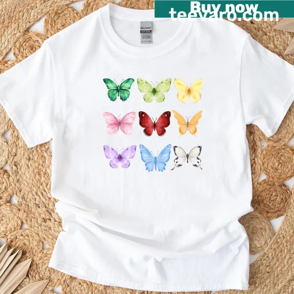 Butterfly-themed t-shirt celebrating nature's beauty
