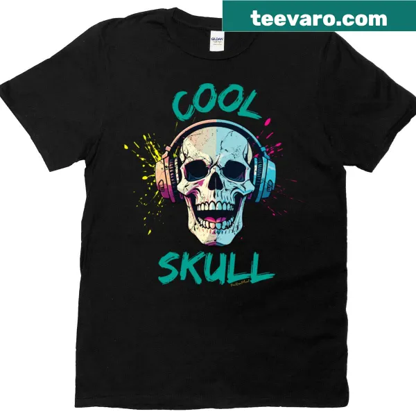 Edgy skull graphic T-shirt with detailed illustration