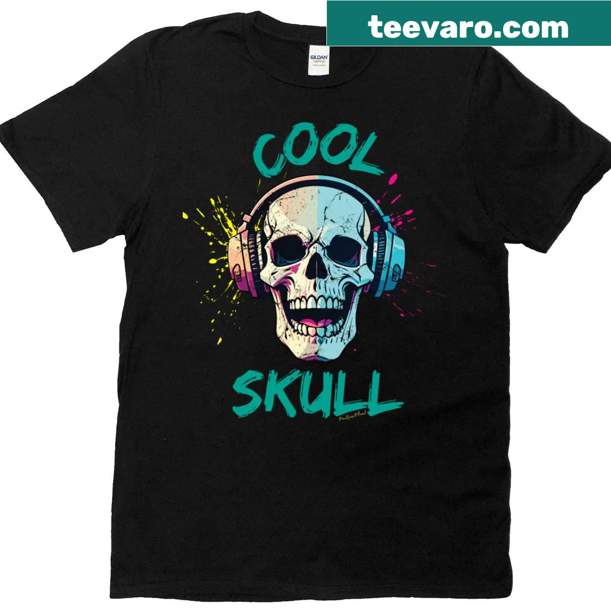 Edgy skull graphic T-shirt with detailed illustration — on a men's t-shirt