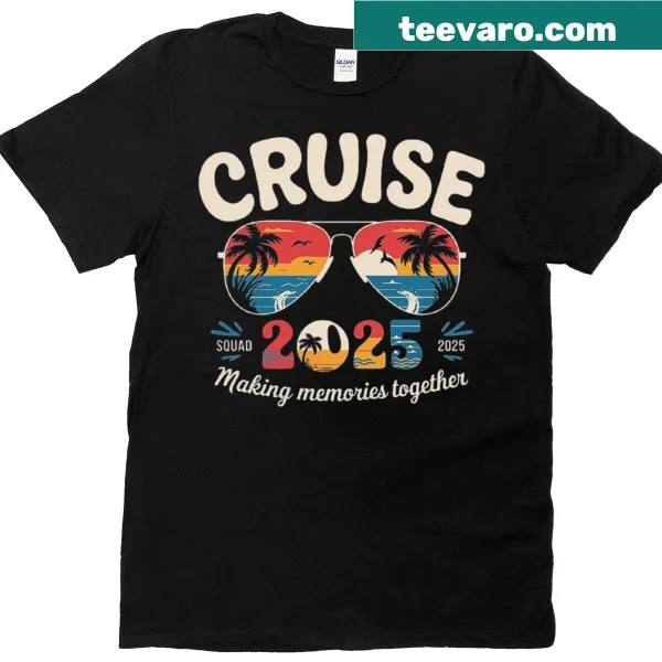Retro graphic t-shirt celebrating travel and cruising