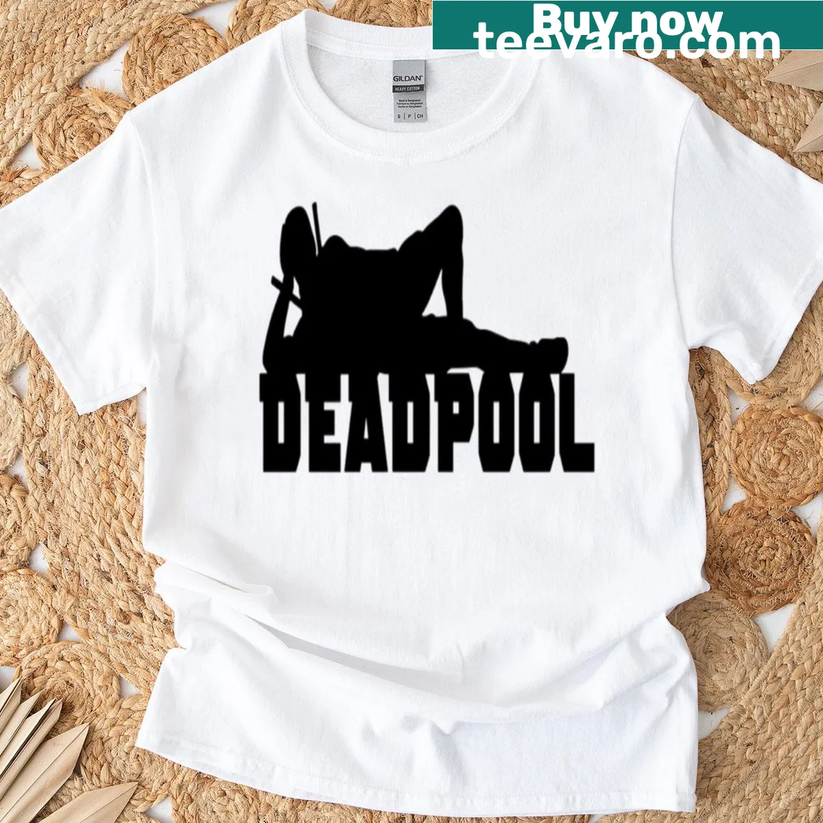Deadpool graphic design on a T-shirt — on a men's t-shirt