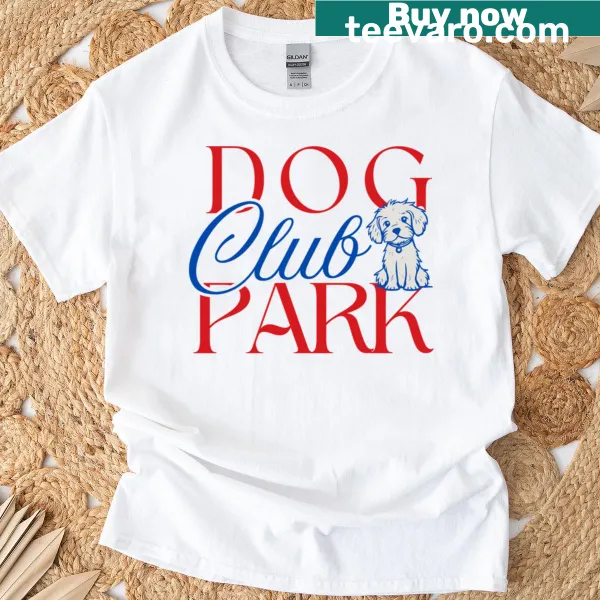 Cute T-shirt with 'Dog Park Club' text for dog lovers