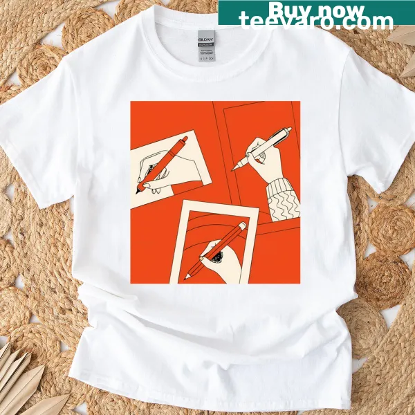 Digital art illustrations graphic on a t-shirt