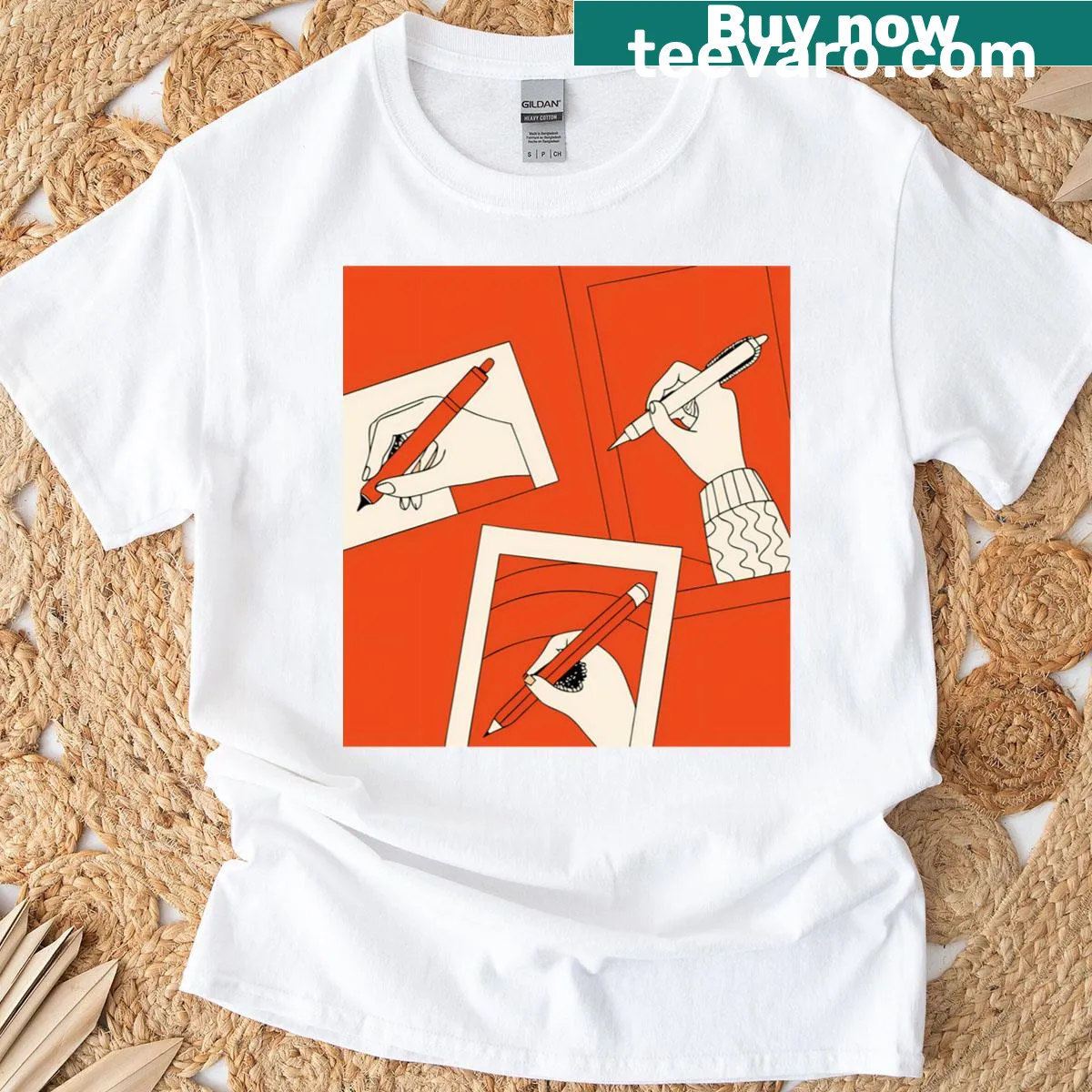 Digital art illustrations graphic on a t-shirt — on a men's t-shirt
