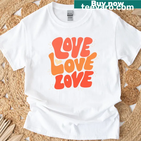 Minimalist T-shirt featuring 'Love Typography' text design