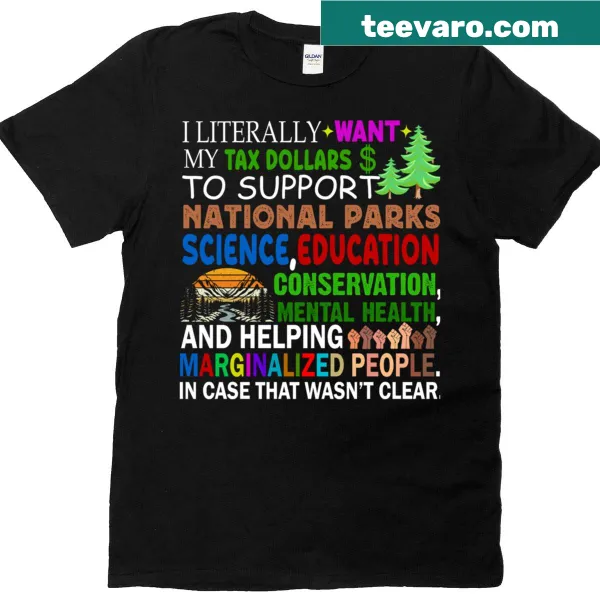 Illustration of national parks landscapes and wildlife on T-shirt