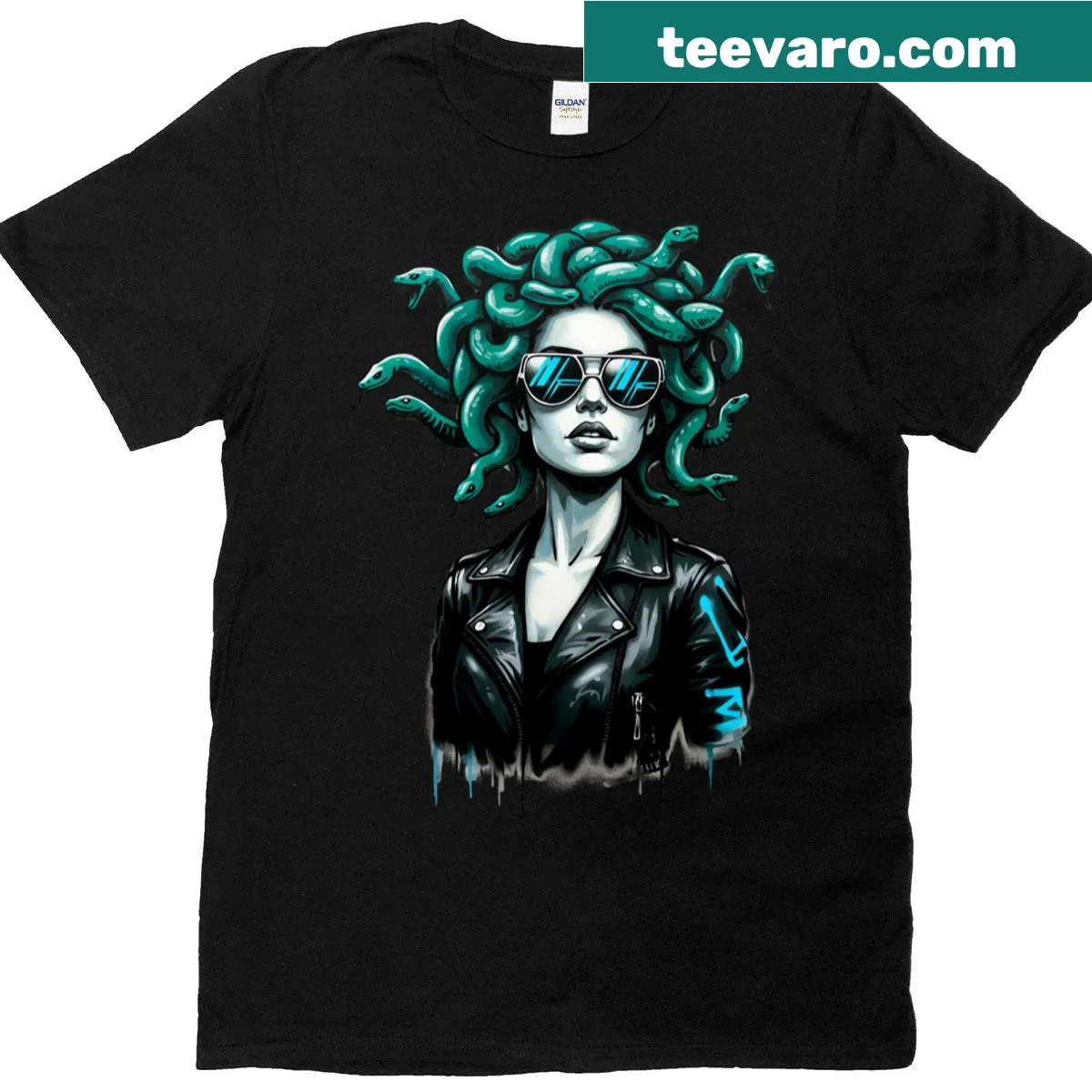 Illustrative jellyfish T-shirt with bold design — on a men's t-shirt
