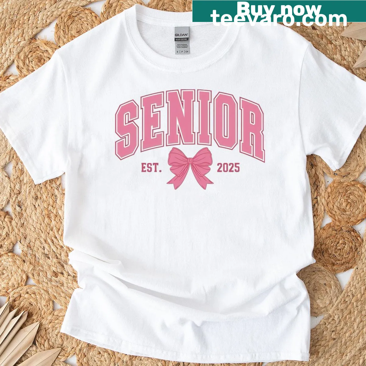 T-shirt featuring bold typography Senior 2025 for high school students — on a men's t-shirt