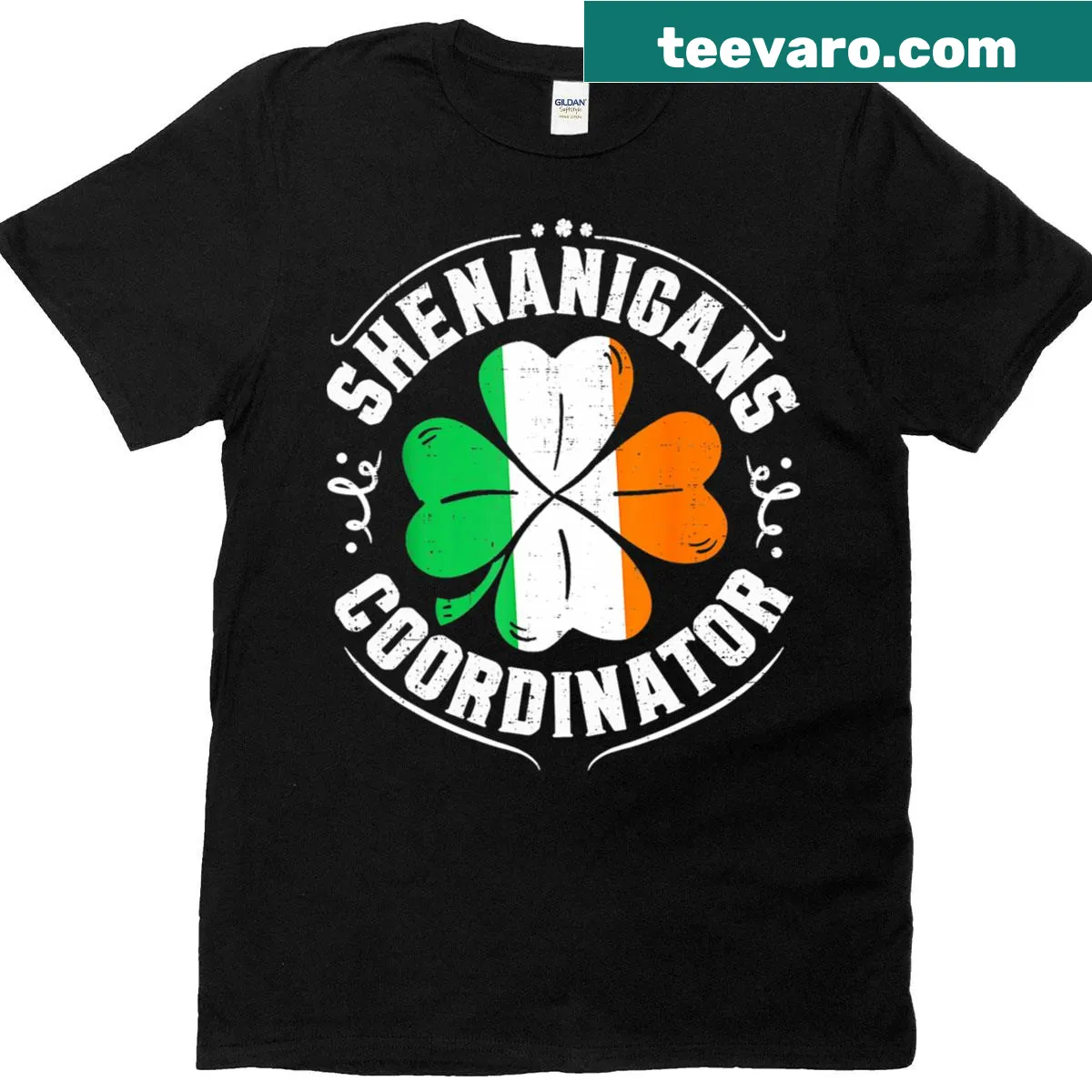 Vintage-style T-shirt for teachers with a humorous St. Patrick's Day theme — on a men's t-shirt
