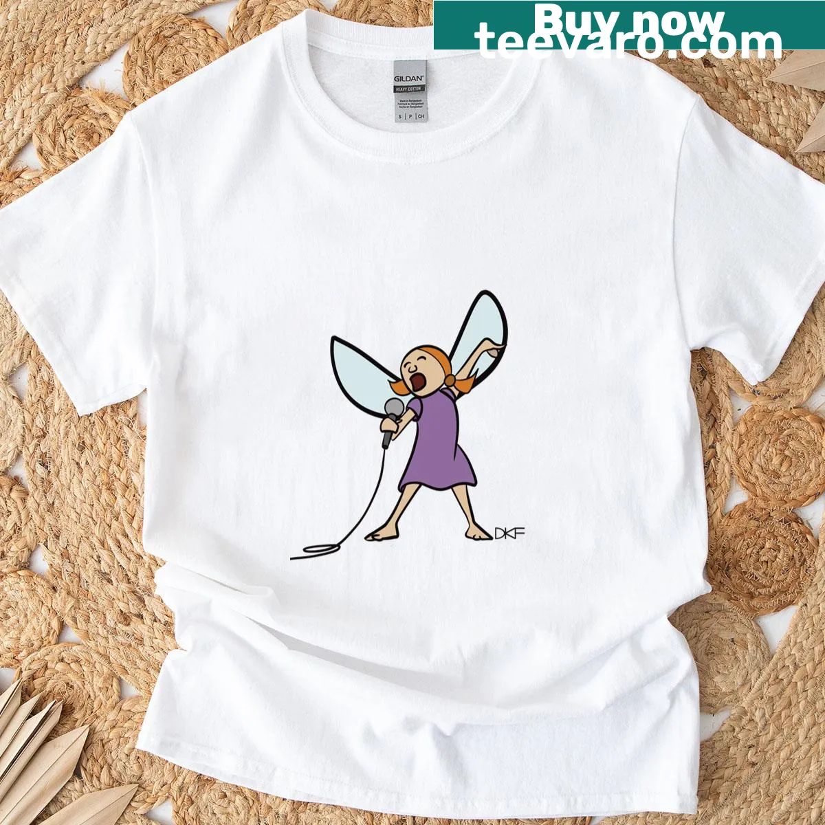 Playful fairy graphic on a t-shirt — on a men's t-shirt