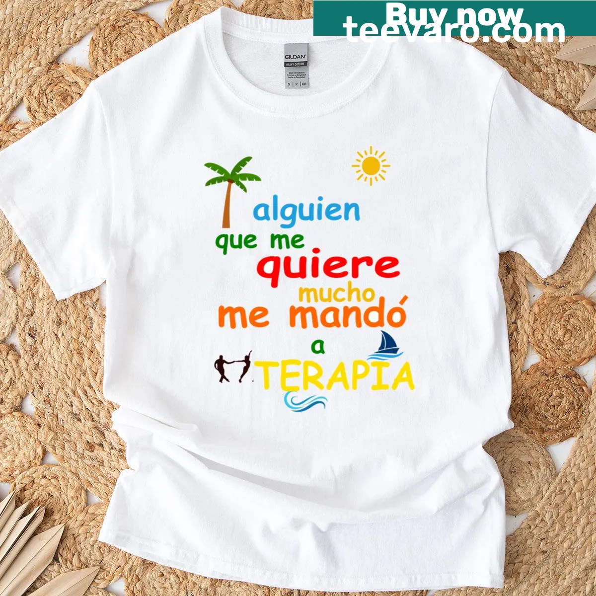 A T-shirt with the phrase 'Someone Who Loves Me Very Much' — on a men's t-shirt