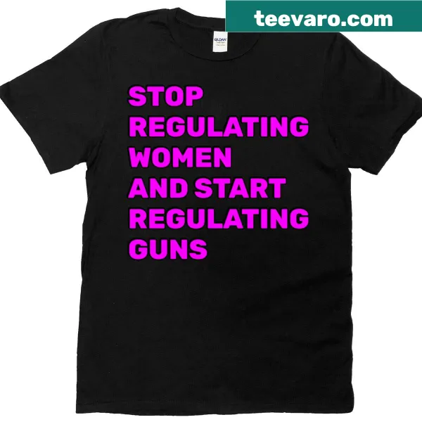 Bold typography graphic with gun rights message on T-shirt