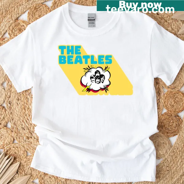 Parody graphic t-shirt featuring 'The Beebles' band design