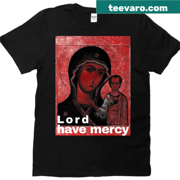 Icon design T-shirt featuring 'Lord Have Mercy'
