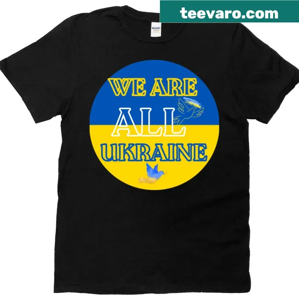 Typographic solidarity graphic T-shirt supporting Ukraine