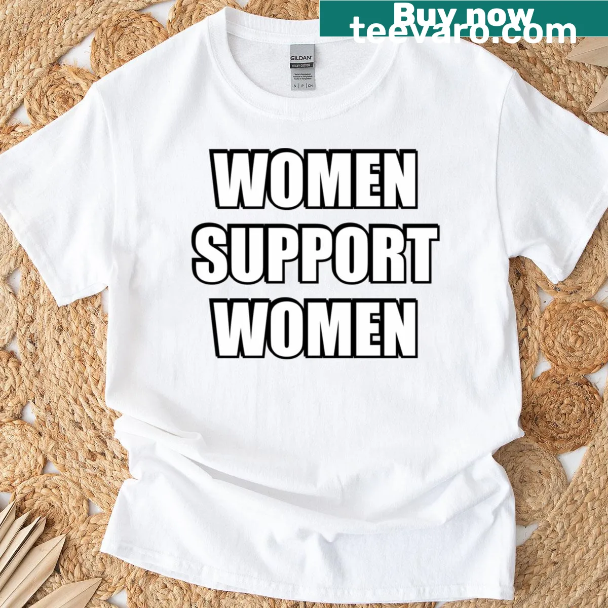 Supportive typography t-shirt for Women Support Day — on a men's t-shirt