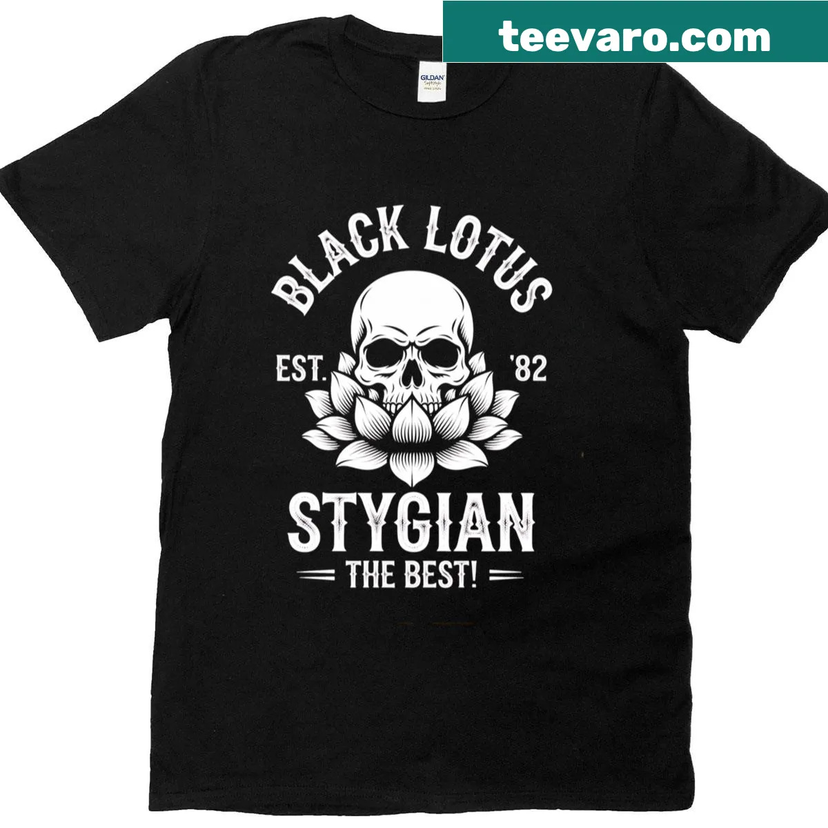 Vintage Black Lotus Band T-shirt with classic logo design — on a men's t-shirt