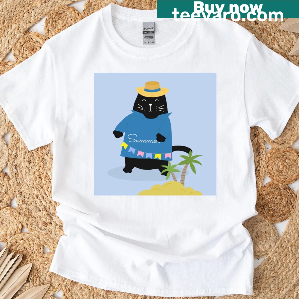 Minimalist black T-shirt in a classic design for summer wear. — on a men's t-shirt
