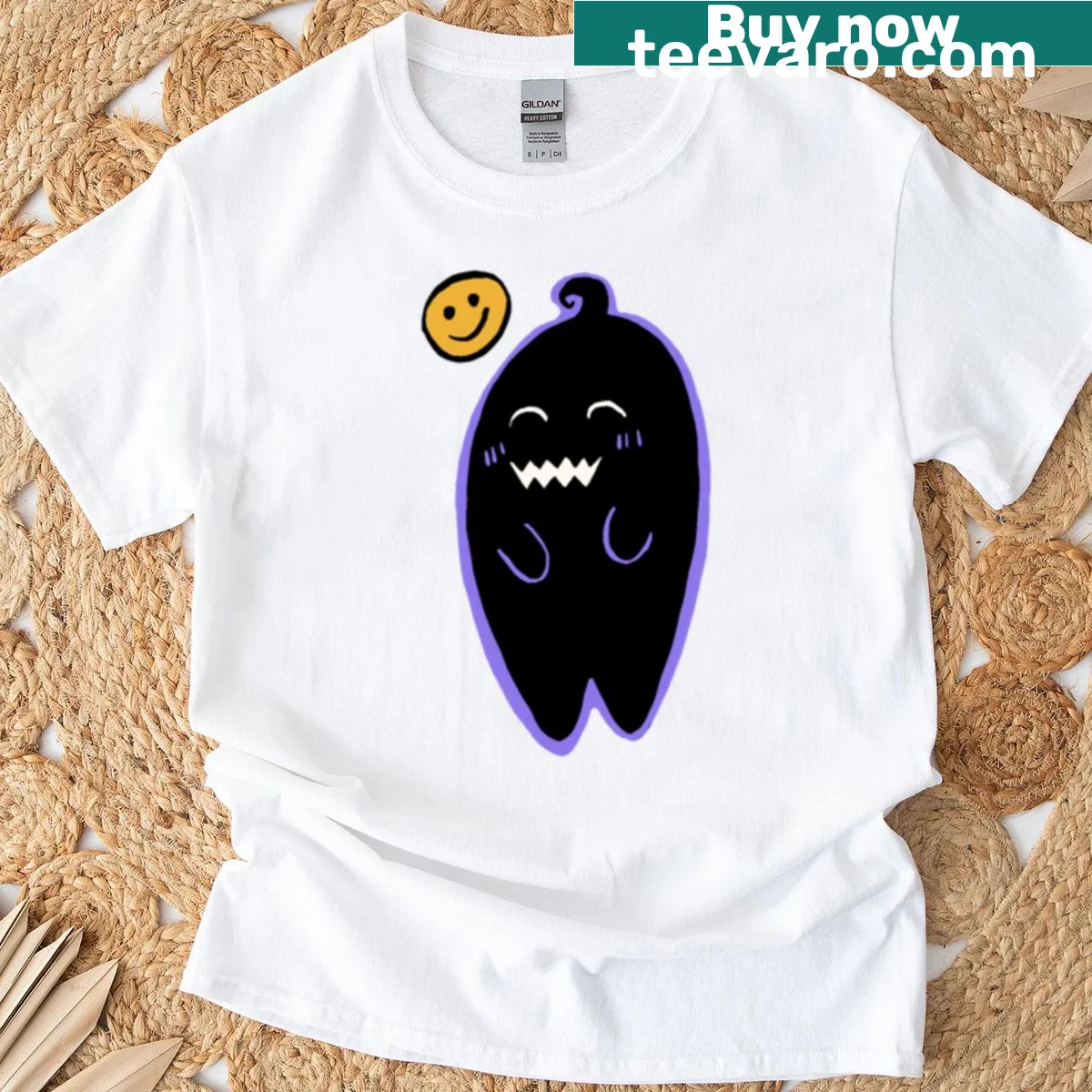 T-shirt featuring the cheerful character Krobus from gaming — on a men's t-shirt
