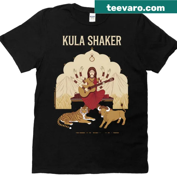 Vintage-style Kula Shaker Band t-shirt with a retro logo