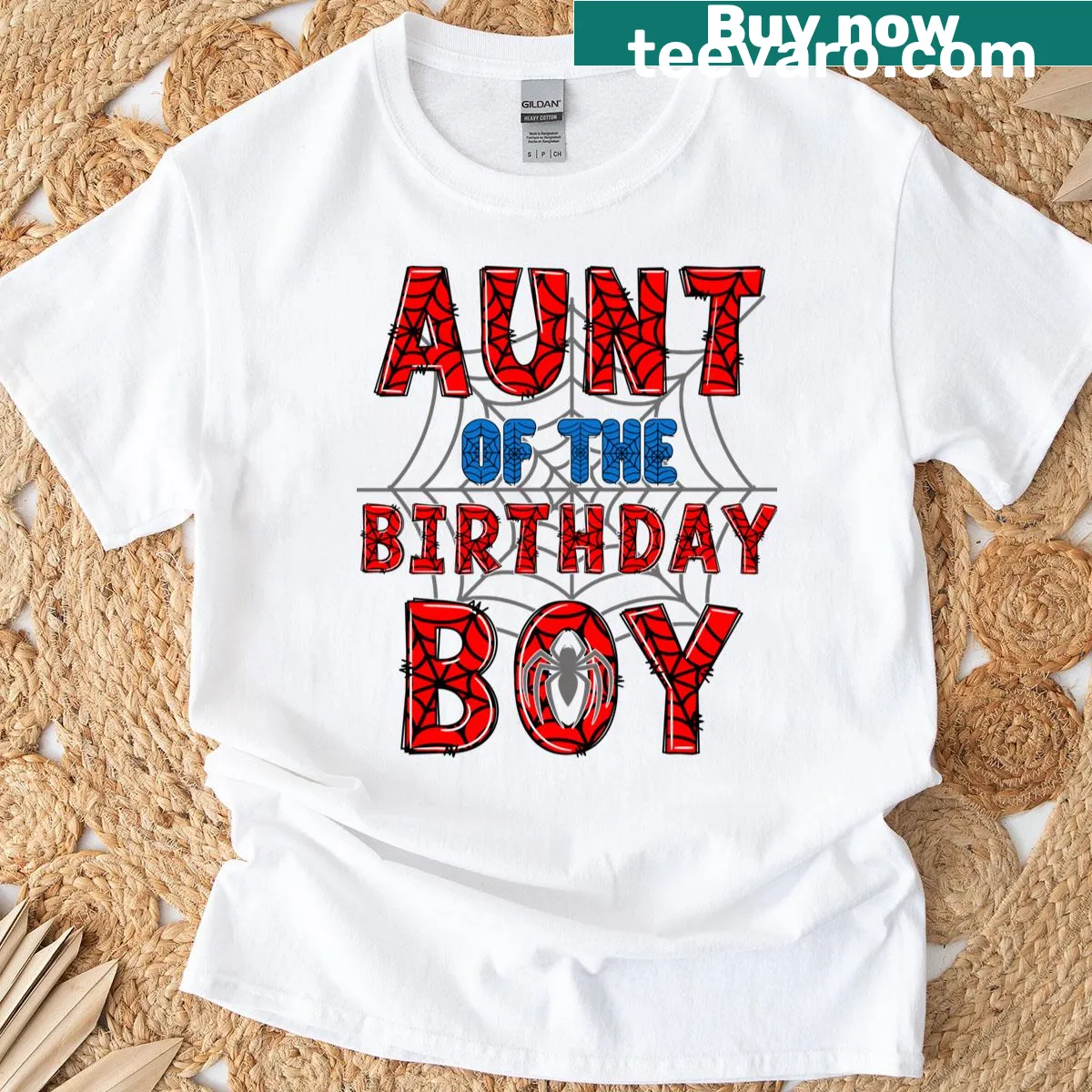 T-shirt featuring a spider web design for a birthday boy — on a men's t-shirt