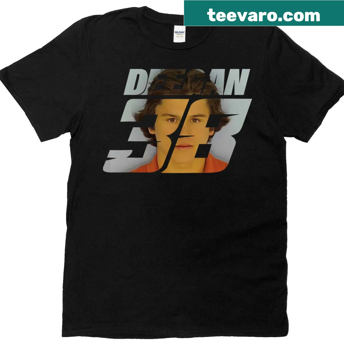 Whimsical Deegan mugshot t-shirt for 2025 — on a men's t-shirt