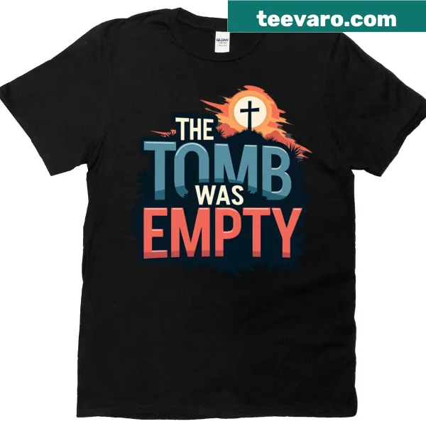 Artistic empty tomb design for Easter celebration T-shirt