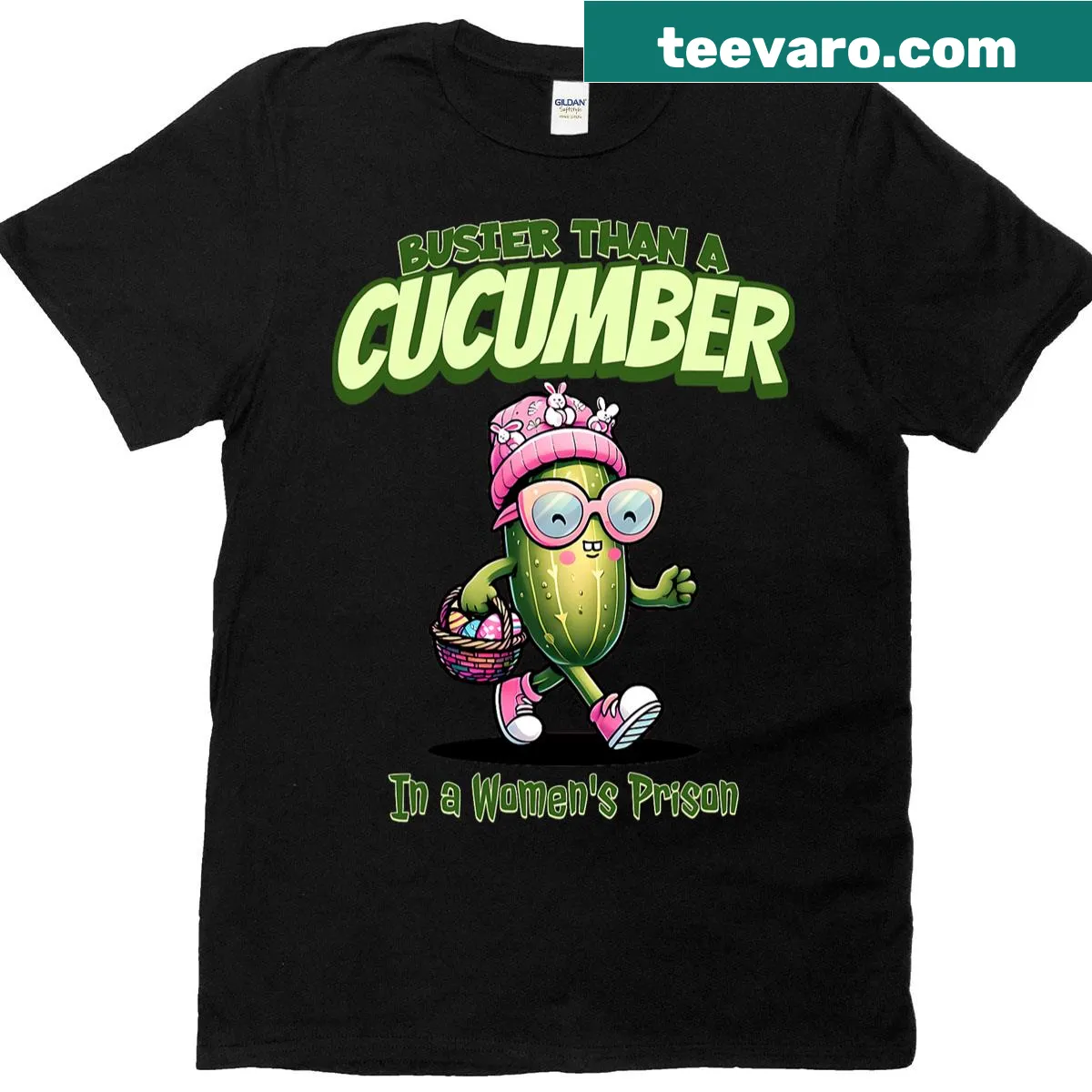 Typography Easter T-shirt with a humorous message for women — on a men's t-shirt