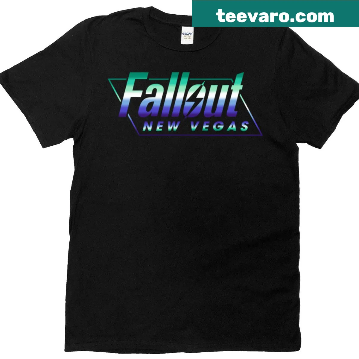 Fnv Pride logo with Mlm flag graphic on t-shirt — on a men's t-shirt